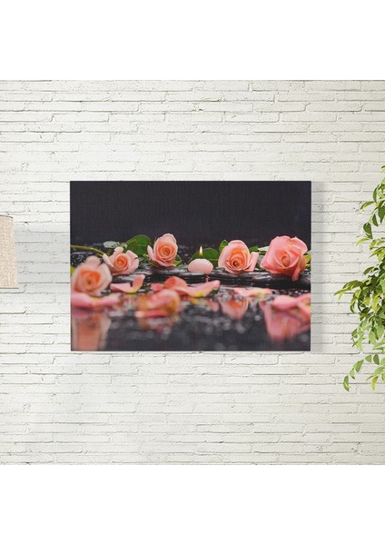 Güller ve Mum Posteri 35X50 cm