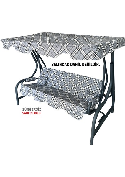 Salıncak Minderi Süngersiz 3 Kişilik Salıncak Kılıfı Bahçe Salıncak Minderi