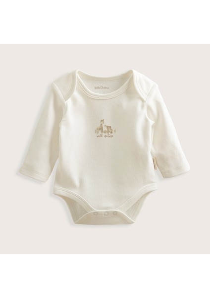 Safari Yenidoğan Uzun Kollu Body Ekru
