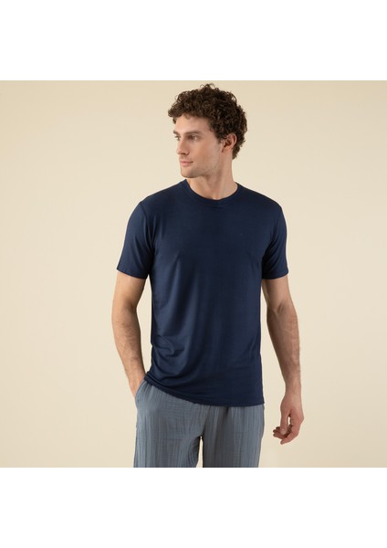 Albano Erkek T-shirt Marin Mavi fiyatları