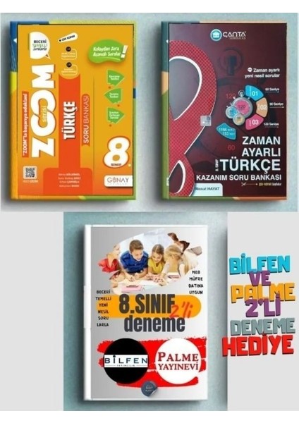 8. Sınıf Zoom Türkçe Soru + Zaman Ayarlı Türkçe + 2'li Deneme