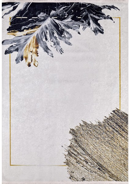 Livnı Krem Modern Dijital Baskı Halı
