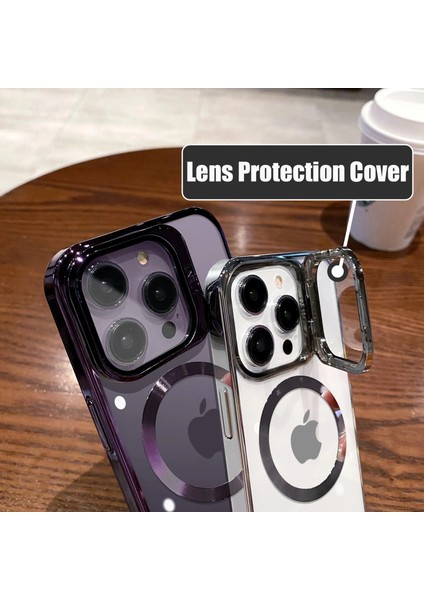 Apple iPhone 14 Pro Magsafe ve Standlı Kamera Korumalı Kılıf Voyokln Kapak