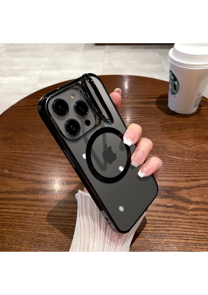 Apple iPhone 14 Pro Magsafe ve Standlı Kamera Korumalı Kılıf Voyokln Kapak