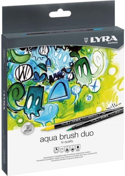 Aqua Brush Duo Hi-Quality Keçeli Kalem 24'lü