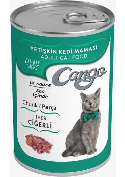 Ciğerli Yetişkin Kedi Maması 415 gr 4 Adet