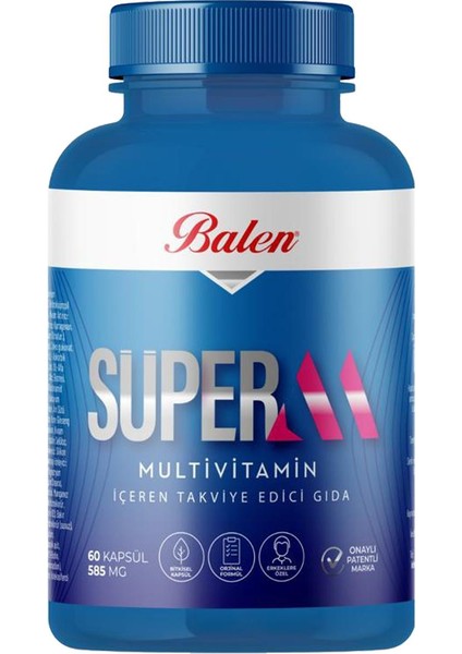 Süper-M Multivitamin Kapsül 585 Mg 60 Kapsül x 2 Adet