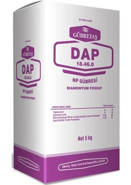 %18.46 Dap - 5 kg - Fosfor Ağırlıklı Ekim ve Gelişim Için Granül Gübre - Bandrollü