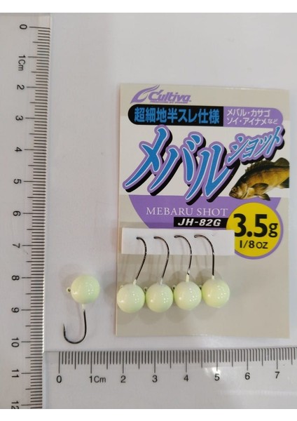 Cultiva 11566 Mebaru Shot Glow Lrf Jighead 3,5 gr