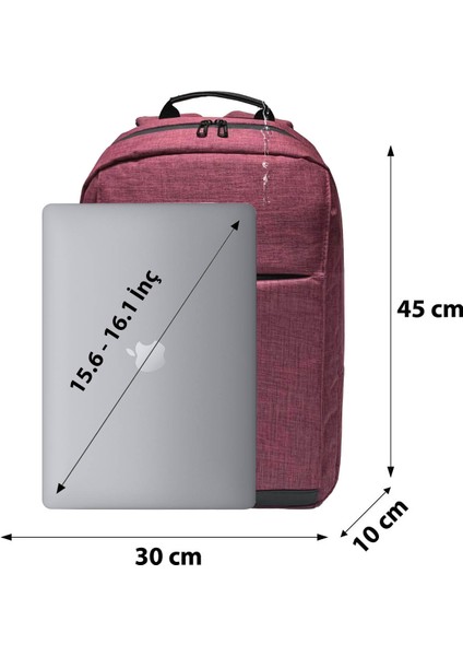 Weser Bordo Su Geçirmez 15.6"-16.1" Laptop Notebook Bilgisayar Sırt Çantası