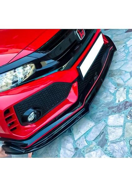 Honda Civic Fc5 Typer 3 Parça Ön Lip (Plastik)