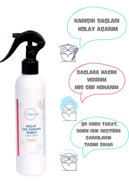Saç Tarama Spreyi - Keratin Proteinli - Çocuklar Ve Ebeveynler İçin 250ml