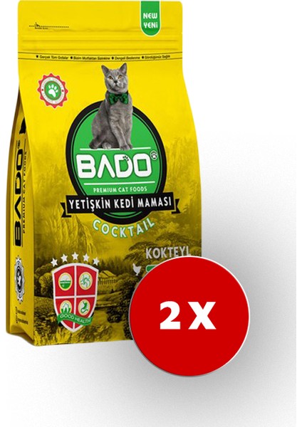 Yetişkin Kedi Maması Kokteyl 1,5 Kg 2'li