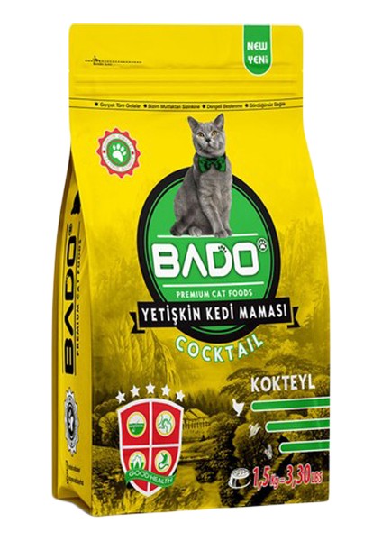 Yetişkin Kedi Maması Kokteyl 1,5 Kg 2'li