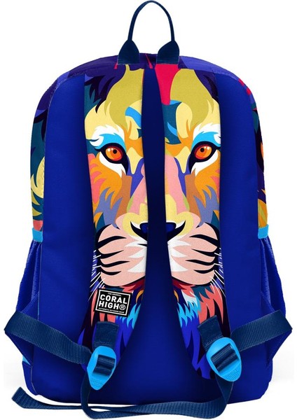 Kids Lacivert Saks Aslan Desenli 3’lü Okul Çanta Seti SET0123741 indirimleri