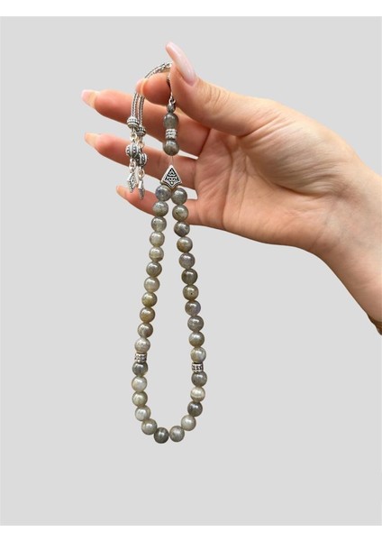 8 mm Küre Kesim Labradorit Doğal Taş Tesbih
