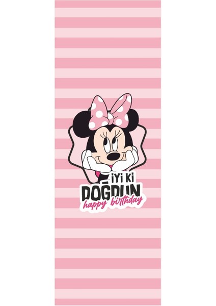 Minnie Mouse Pink Temalı Çikolata Sargısı *20'li fiyatları