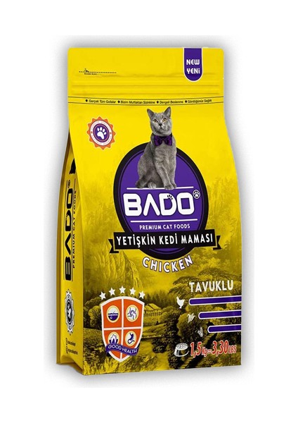 Yetişkin Kedi Maması Tavuklu 1,5 kg x 2 Adet