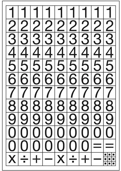 STC-504 Rakam Etiketi 10MM Regular 2 Li Paket