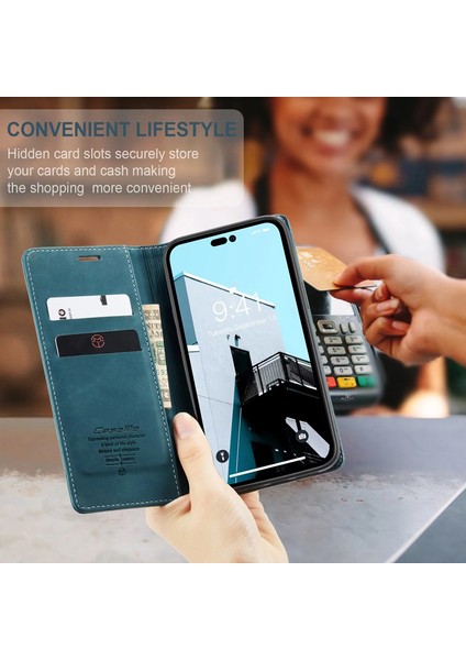 For Samsung Galaxy A14 Kart Yuvası Çevirmek Pu Cep Telefonu Kılıfları (Yurt Dışından)