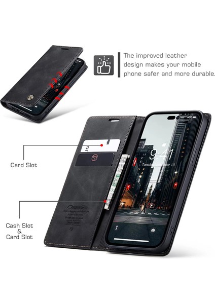 For Apple iPhone 12 Kart Yuvası Çevirmek Pu Cep Telefonu Kılıfları (Yurt Dışından) modelleri