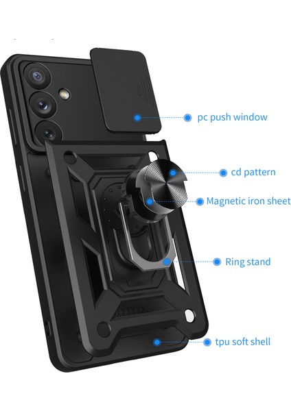 For Samsung Galaxy S23 Plus Slayt Kapağı Pencereyi Itin Zırh Ağır Koruma Cep Telefonu Kılıfları (Yurt Dışından) modelleri