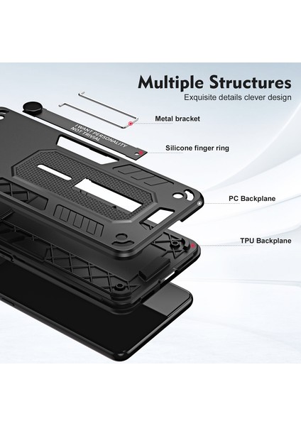 For Samsung Galaxy M14 5g Görünmez Braket Zırh Ağır Koruma Cep Telefonu Kılıfları (Yurt Dışından)