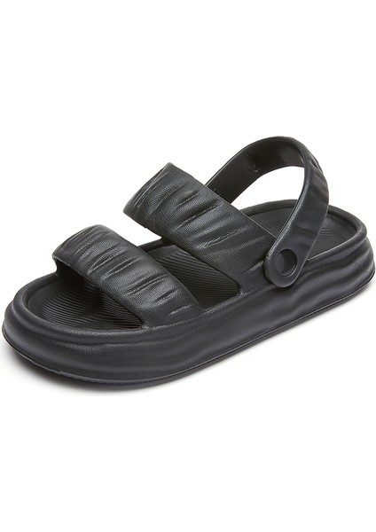 Yaz Kadın Moda Sandalet Hafif Rahat Açık Kapalı ve Açık Plaj Sandaletleri Terlik - Siyah (Yurt Dışından)