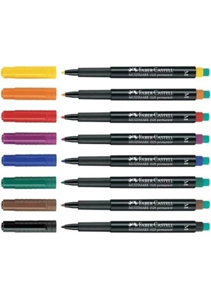 Asetat Kalemi 8 Renk 1.0 mm 1 Paket CD Kalemi M Keçe Uçlu Kalem Silinmez Renkli Permanent Kalem