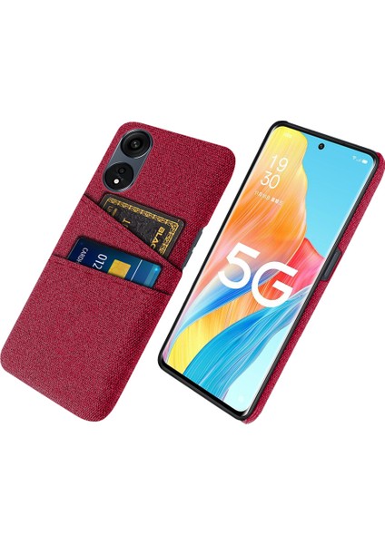 Oppo A1 Pro 5g Yumuşak Kumaş Doku Koruyucu Sabit Yastığı Çift Kart Yuvalı Kapak Telefon Kılıfı (Yurt Dışından)