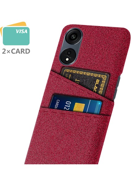 Oppo A1 Pro 5g Yumuşak Kumaş Doku Koruyucu Sabit Yastığı Çift Kart Yuvalı Kapak Telefon Kılıfı (Yurt Dışından) fiyatları