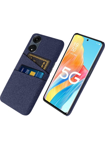 Oppo A1 Pro 5g Yumuşak Kumaş Doku Koruyucu Sabit Yastığı Çift Kart Yuvalı Kapak Telefon Kılıfı (Yurt Dışından)