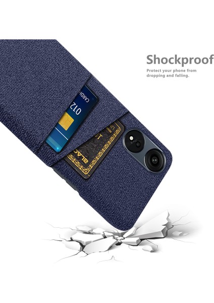 Oppo A1 Pro 5g Yumuşak Kumaş Doku Koruyucu Sabit Yastığı Çift Kart Yuvalı Kapak Telefon Kılıfı (Yurt Dışından) fırsatları