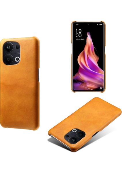 Oppo Reno9 Pro Plus 5g 5g Ince Dokulu Pu Deri Kaplamalı Koruyucu Arka Kapak Telefon Kılıfı (Yurt Dışından)