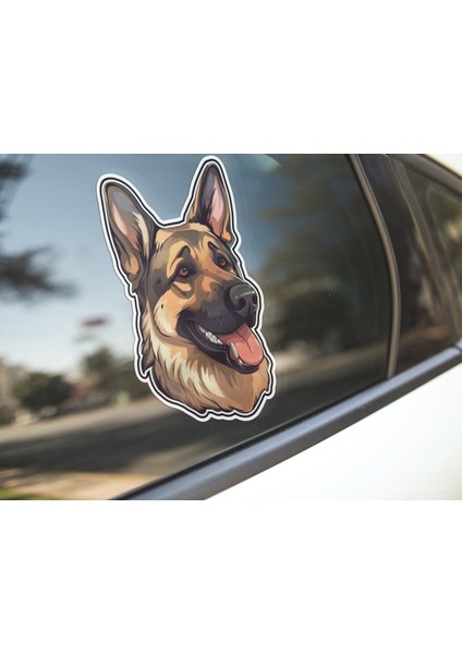 Sticker Master Alman Kurdu Motorsiklet, Kask , Laptop ve Araç Oto Sticker Etiket Çıkartma 10X15 cm modelleri