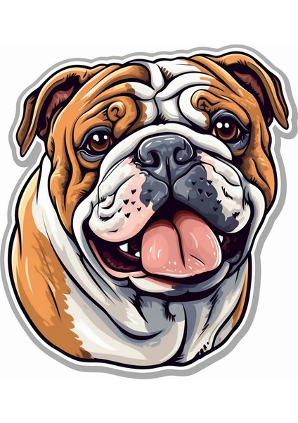 Sticker Master Bulldog Motorsiklet, Kask , Laptop ve Araç Oto Sticker Etiket Çıkartma
