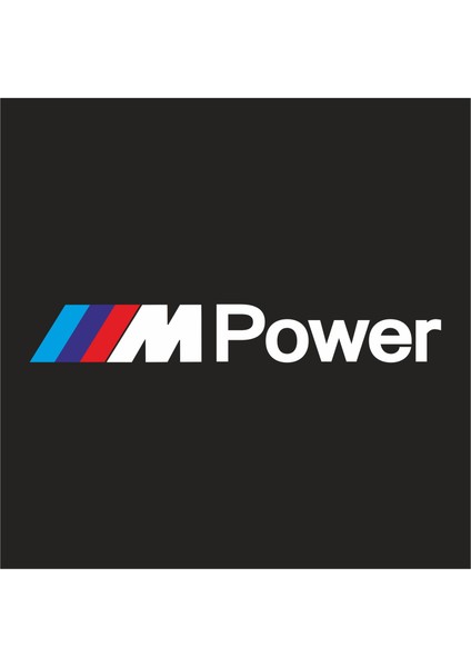 Sticker Master Bmw M Power Sticker Oto Motor Etiket Beyaz 25 cm