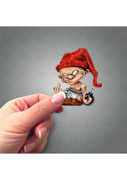 Sticker Master Elf Bomba Sticker Oto Motor Laptop Pc Duvar 13X15 cm fiyatları