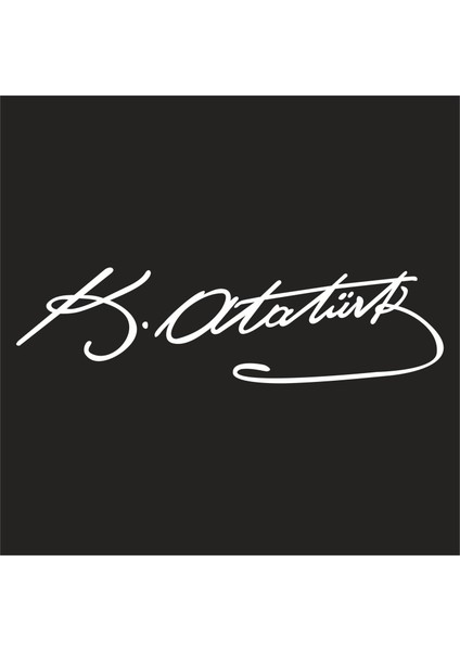 Sticker Master Kemal Atatürk Imzası Araba Oto Sticker 20 cm Beyaz fiyatları