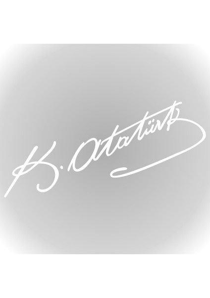 Sticker Master Kemal Atatürk Imzası Araba Oto Sticker 20 cm Beyaz modelleri