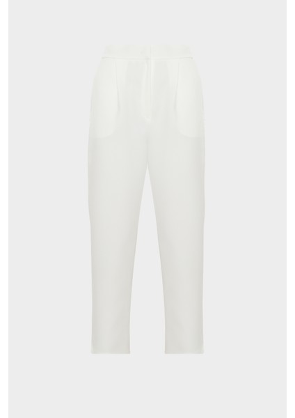 AÇELYAOKCU Yüksek Bel Cep Detaylı Straight Krep Pantolon