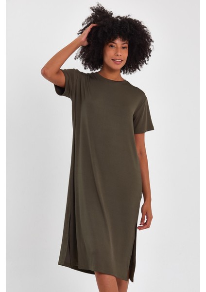 Yırtmaçlı Basic Elbise (B23-00115) fiyatları