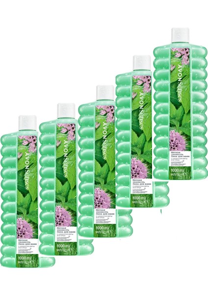 Senses Water Mint Nane ve Salatalık Kokulu Banyo Köpüğü 1 lt 5 Adet