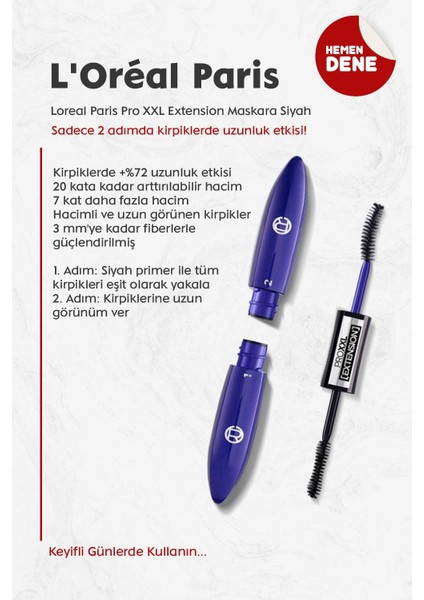 Loreal Paris Pro Xxl Extension Maskara Siyah