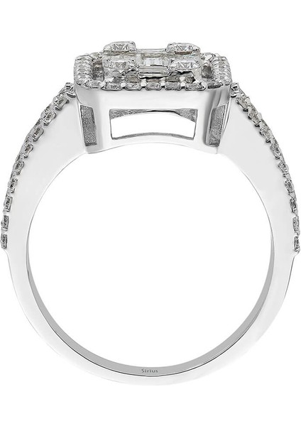 F Renk 0,88 Karat Baget Pırlanta Yüzük 0417R0300 modelleri