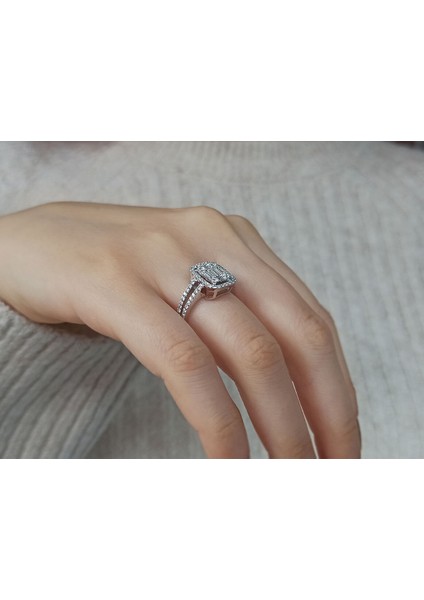 F Renk 0,88 Karat Baget Pırlanta Yüzük 0417R0300 fırsatları