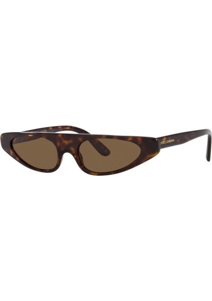 Dolce&gabbana 4442 502/73 52 Kadın Kahve Çekik Çerçeve Güneş Gözlüğü