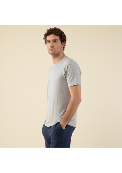 Albano Erkek T-shirt Gri modelleri