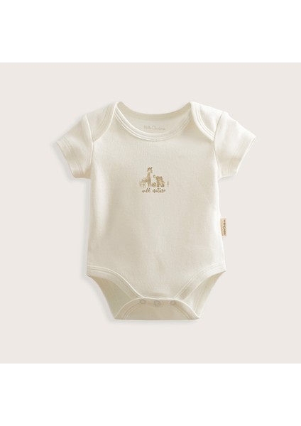 Safari Yenidoğan Kısa Kollu Body Ekru