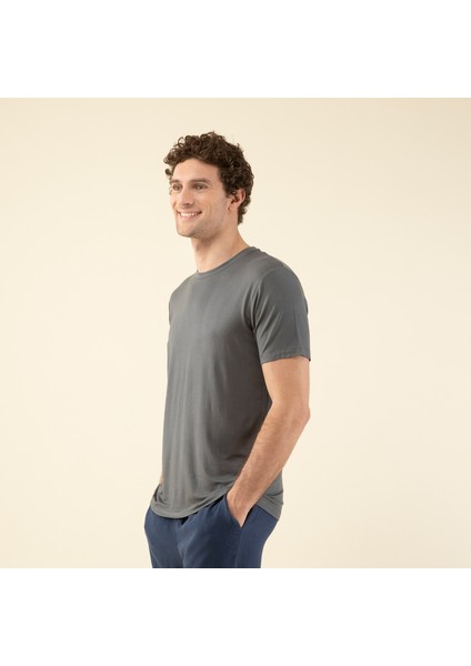 Albano Erkek T-shirt Antrasit modelleri